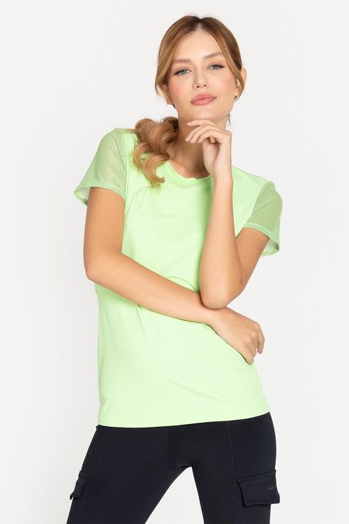 Blusa Soft Drape Ethereal Mesh A.V. - Verde Menta