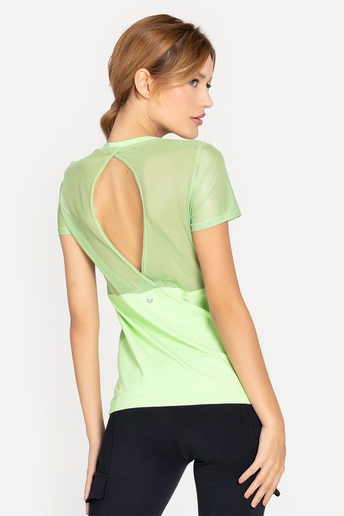 Blusa Soft Drape Ethereal Mesh A.V. - Verde Menta