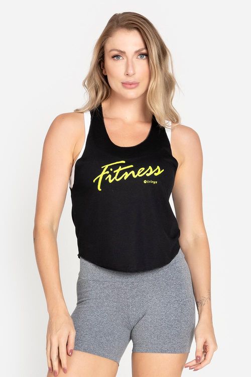 Camiseta Regata Essential Trinys Line VERÃO24 - Preto 1210A