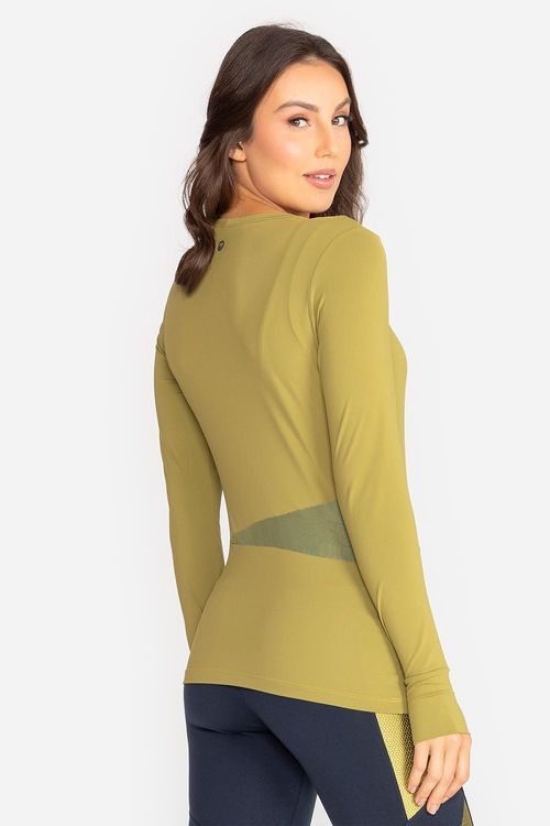 Blusa Neutral Mesh Recortes INVERNO/24 - Bosque