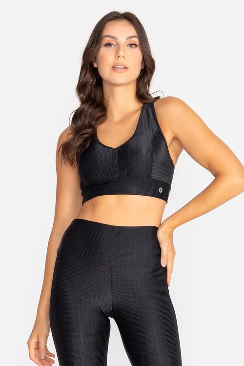 Top Prisma Com Recortes INVERNO/24 - Preto