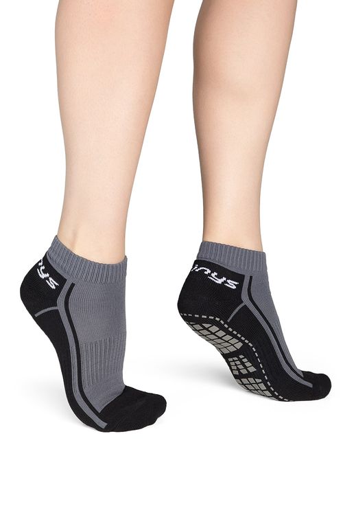 Sapatilha para Pilates - Cinza/ Preto