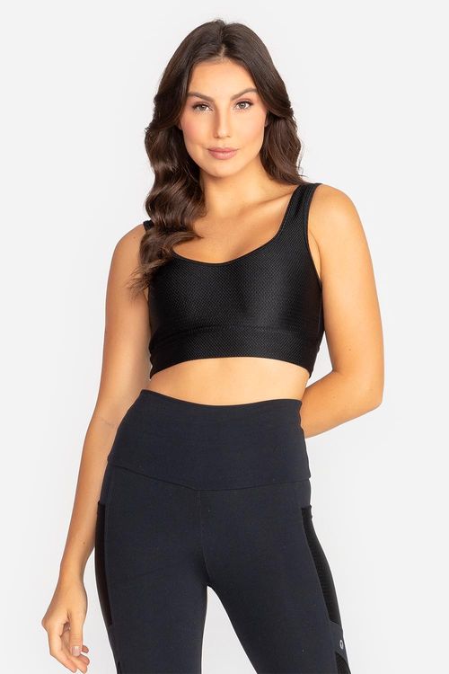 Top Elastic Openback com Bojo Removível INVERNO/24 - Preto
