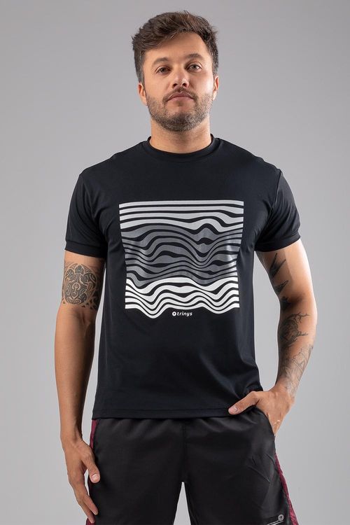 T-Shirt Relevo Masculina SPORTS 24 - Preto