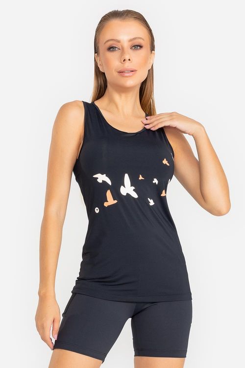 Blusa Revoada com Vazado VERÃO24 - Preto