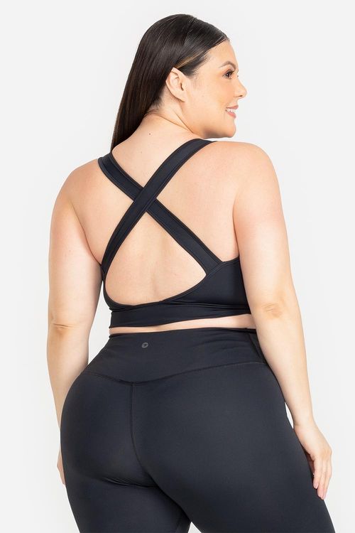 Top Plus Cover Cross com Bojo Removível - Preto