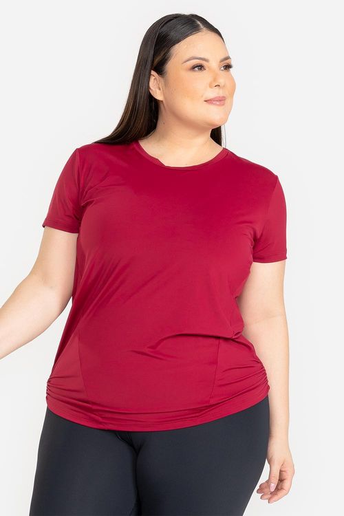 T-Shirt Plus Freedom Drape
 VERÃO24 - Cranberry