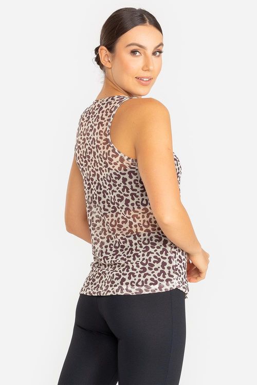 Blusa Mesh Leopard VERÃO24 - Ébano