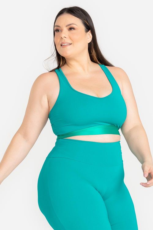 Top Plus Flex Energy com Bojo Removível VERÃO24 - Malaquita
