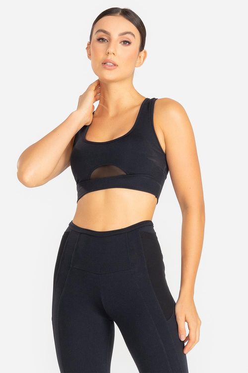 Top Compression Air com Bojo Removível VERÃO24 - Preto