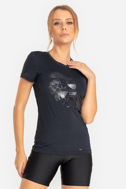 T-Shirt Neutral Botanical VERÃO24 - Preto