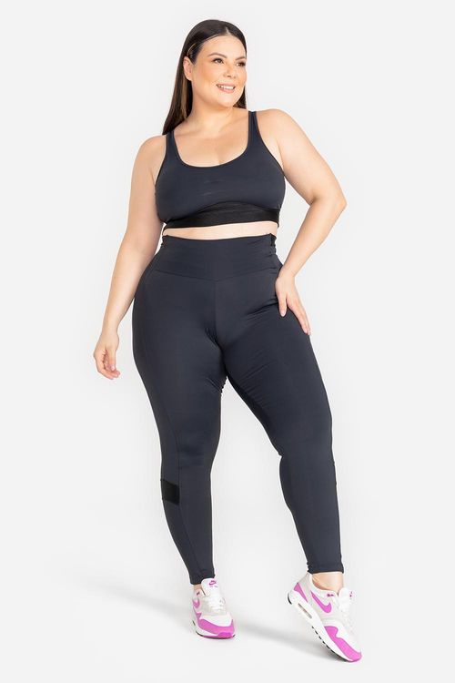 Legging Plus Emana® Lumi  VERÃO24 - Preto