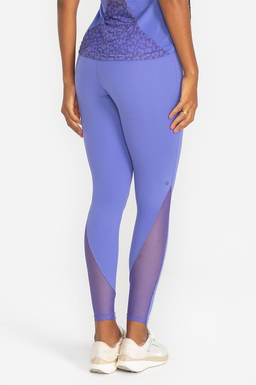 Legging Cover Recorte Mesh VERÃO24 - Celeste