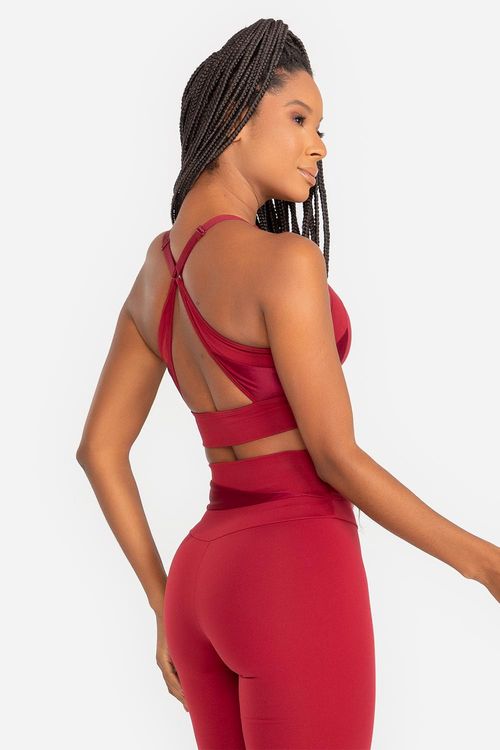 Top Compression Regulável com Bojo Removível VERÃO24 - Bordô