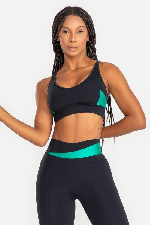 Top Compression Regulável com Bojo Removível VERÃO24 - Preto