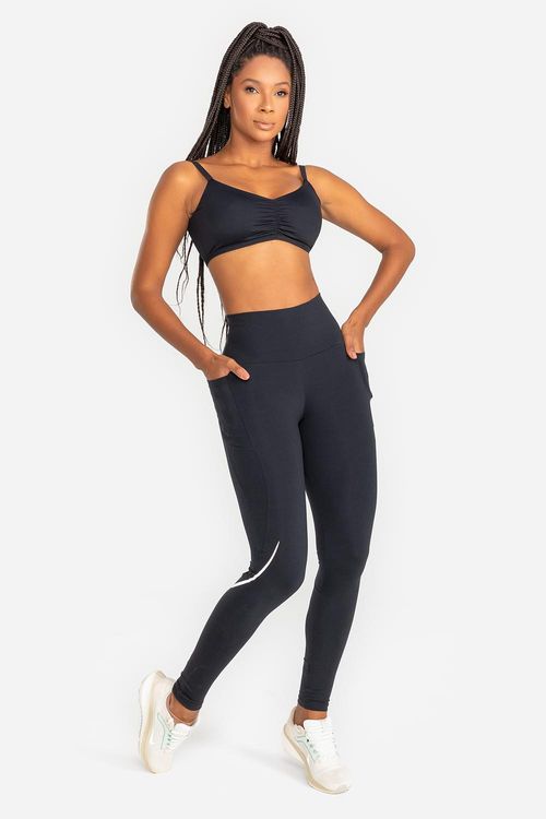 Legging Compression com Bolsos VERÃO24 - Preto