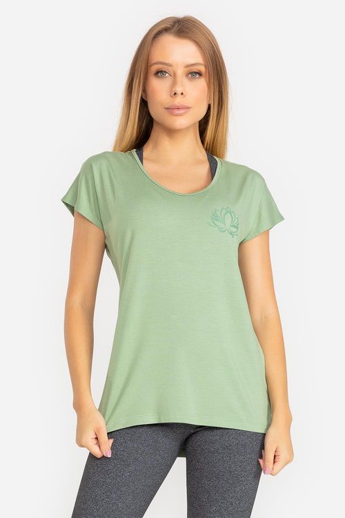 T-Shirt Fluidity Lótus VERÃO24 - Verde Alecrim