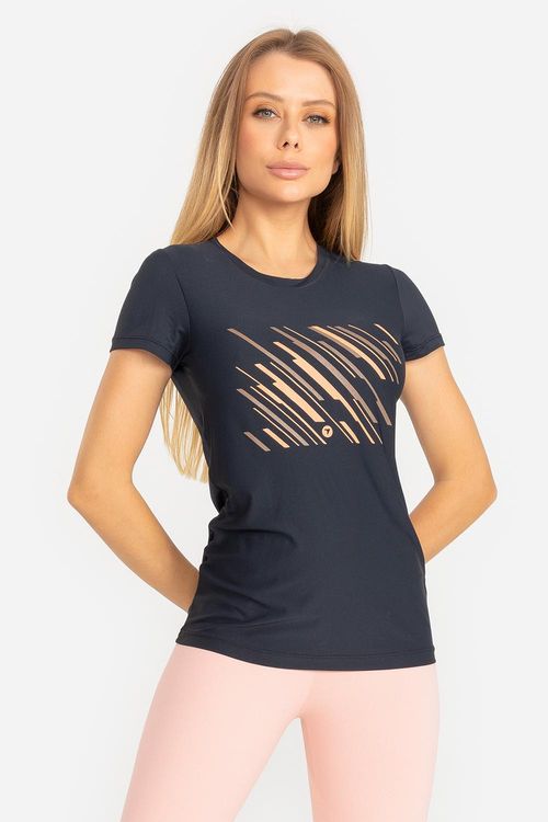 T-Shirt Eco Dry Barras VERÃO24 - Preto