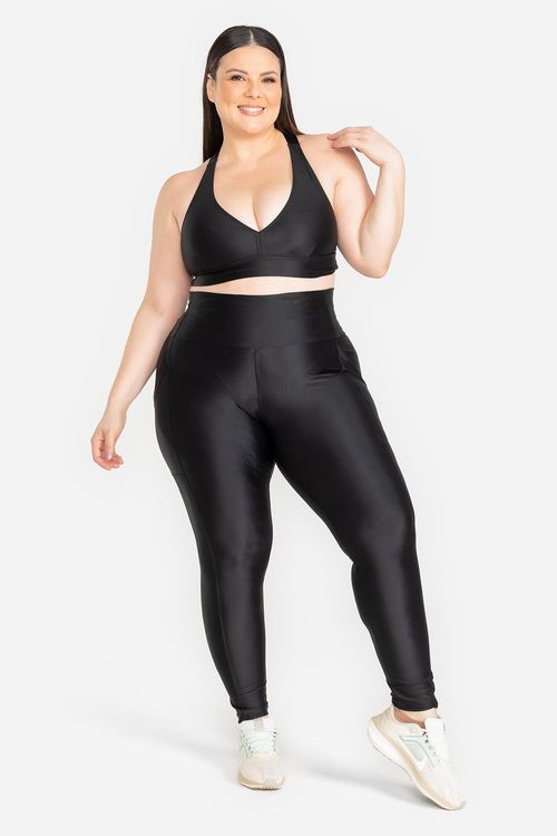 Legging Plus Energy com Bolsos VERÃO24 - Preto