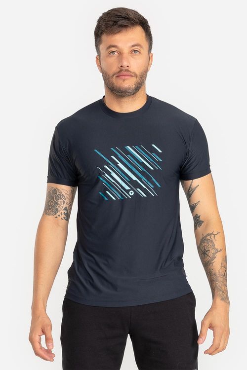 T-Shirt Eco Dry Barras Masculina VERÃO24 - Preto