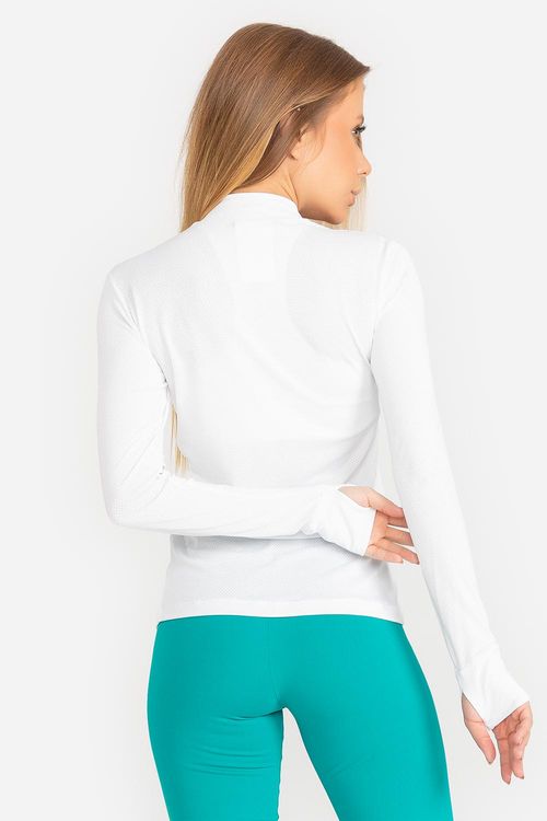 Jaqueta Breathe Essential com Abertura para Polegar - Branco
