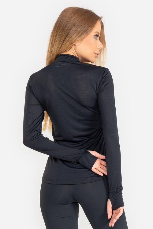 Jaqueta Breathe Essential com Abertura para Polegar - Preto