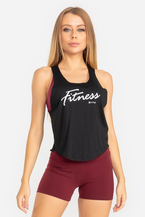 Camiseta Regata Essential Trinys Line - Preto