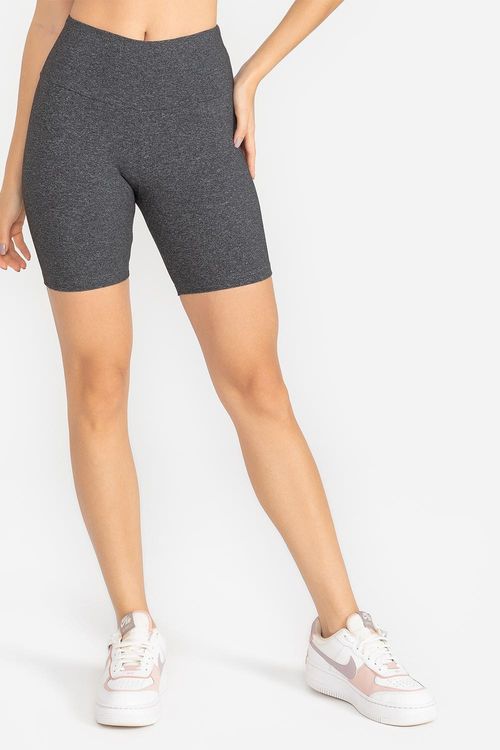 Shorts Intermediário Essential High Compression - Mescla Preto