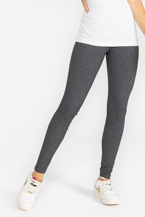 Calça Legging High Compression - Mescla Preto