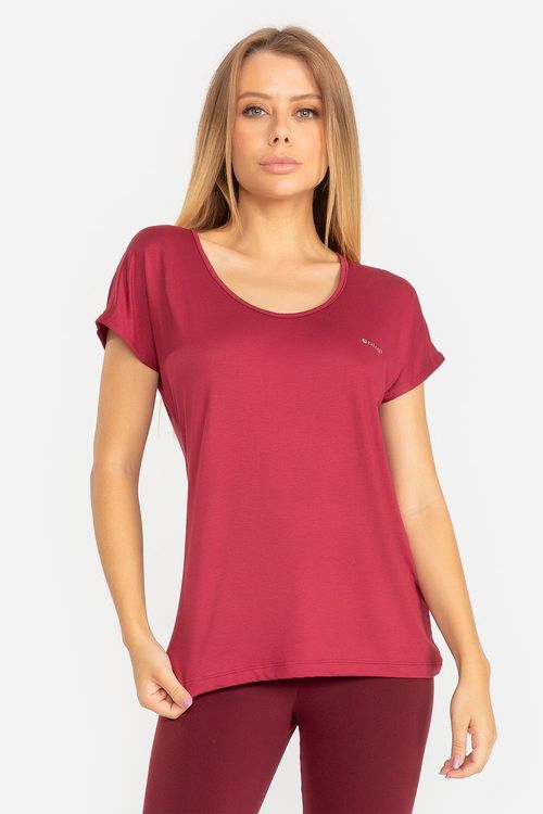 T-Shirt Essential Fluidity - Vinho