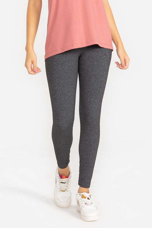 Calça Legging Essential High Compression - Mescla Preto