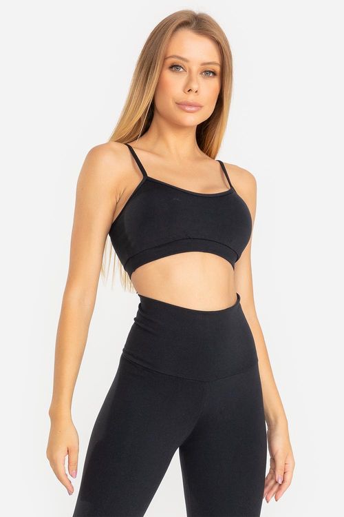 Top High Compression Essential com Bojo Removível - Preto
