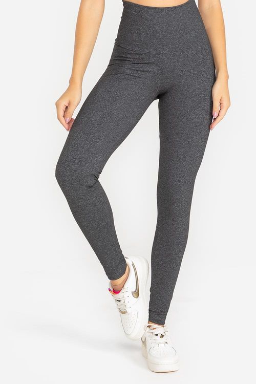 Calça Legging Essential High Compression Halter - Mescla Preto