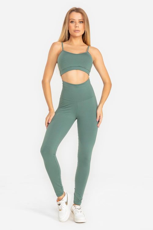 Calça Legging Essential High Compression Halter - Herb