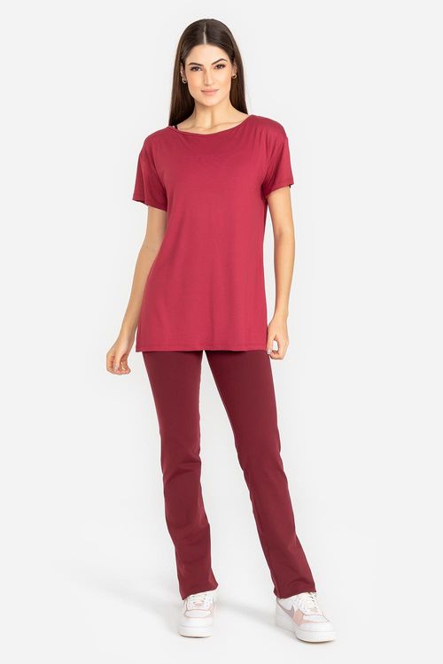 Calça Sequinha Essential High Compression - Bordô