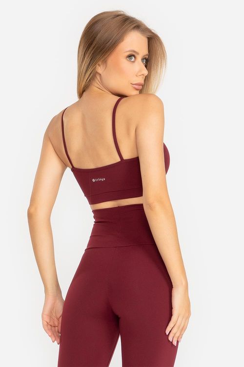 Top High Compression Essential com Bojo Removível - Bordô