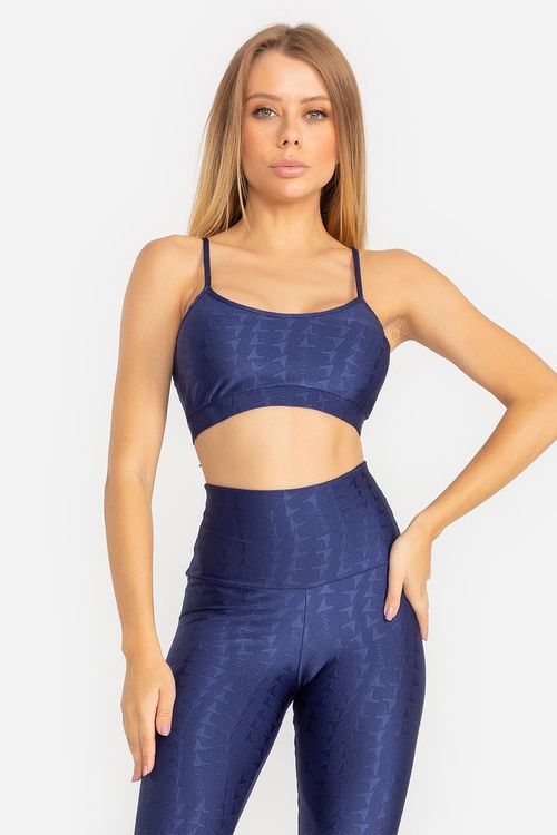 Top Jacquard ID com Bojo Removível - Marinho