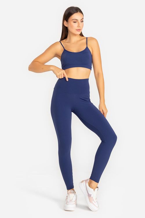 Calça Legging Nakay Comfort Fit Pocket - Marinho
