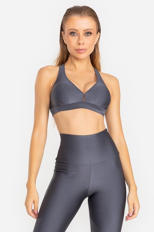 Top Slim Shape com Bojo Removível - Chumbo