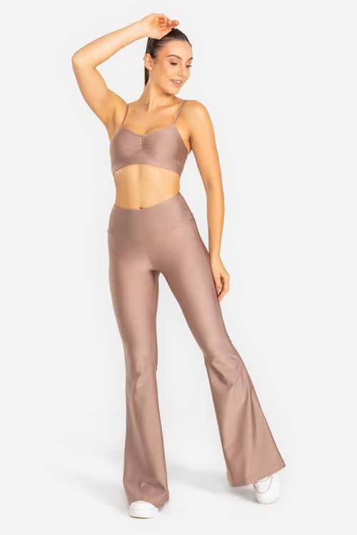 Calça Flare Slim Shape - Nut