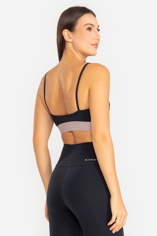 Top High Compression ID INVERNO25 - Preto/Taupe