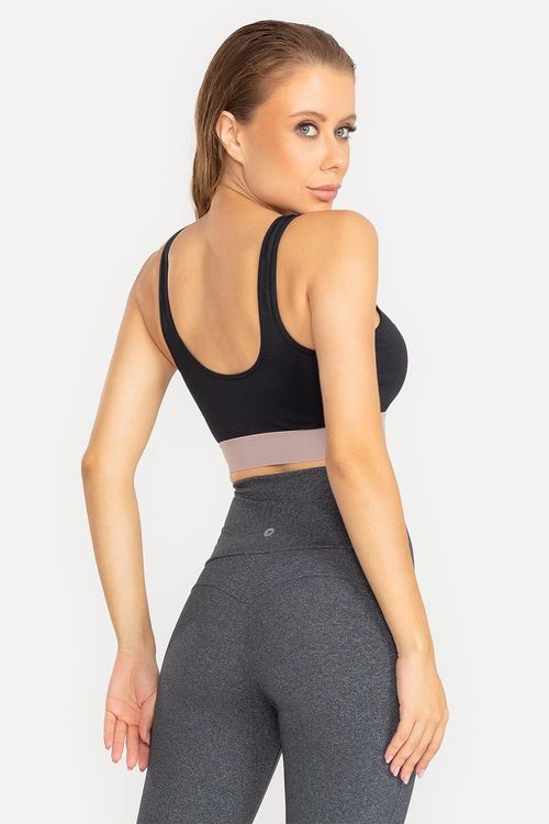 Top Tennis Essential ID Com Bojo VERÃO24 - Preto/Taupe