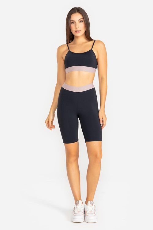 Bermuda Nakay ID VERÃO24 - Preto/Taupe