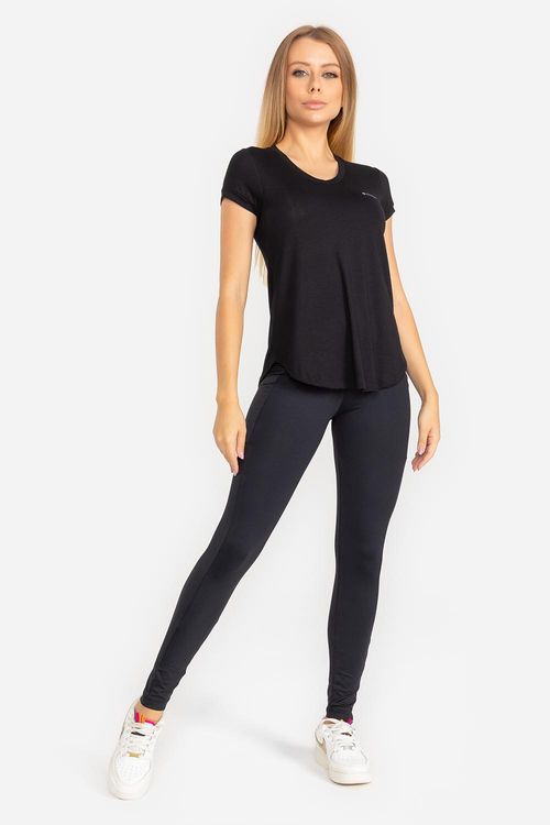 Calça Legging Soft Core Com Bolsos - Preto
