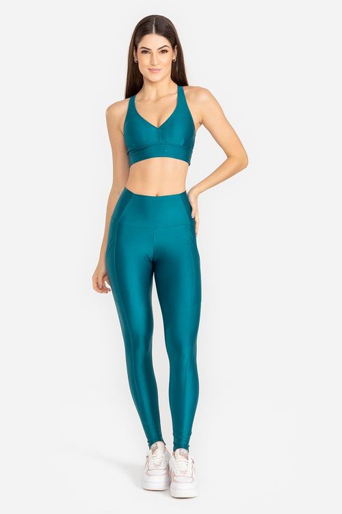 Calça Legging Comfort Fit Energy com Bolsos - Marítimo