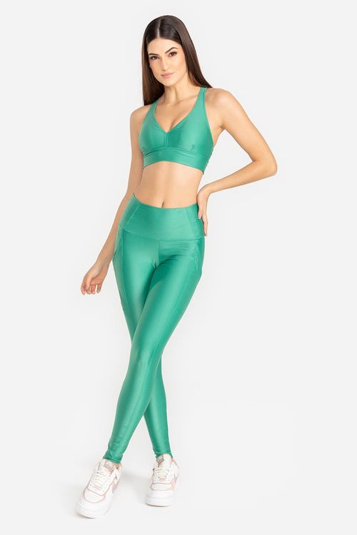 Calça Legging Comfort Fit Energy com Bolsos - Sálvia