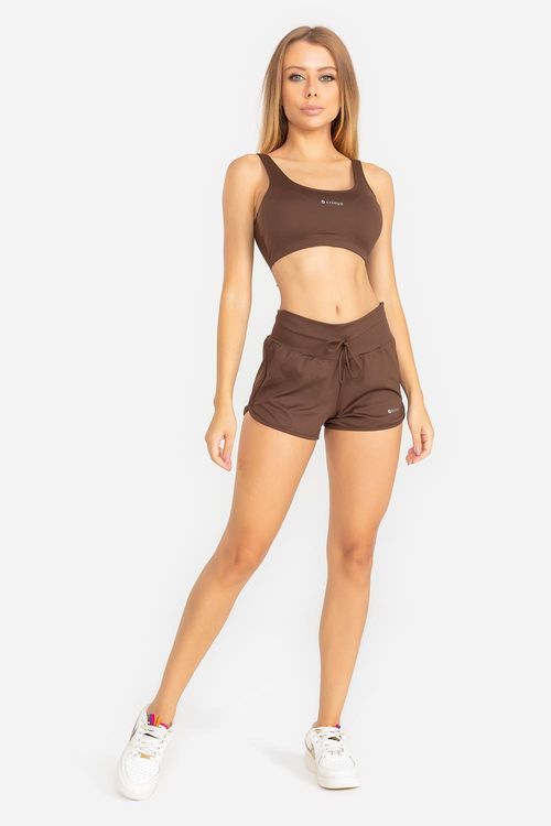 Shorts Soft Touch Essential - Marrom