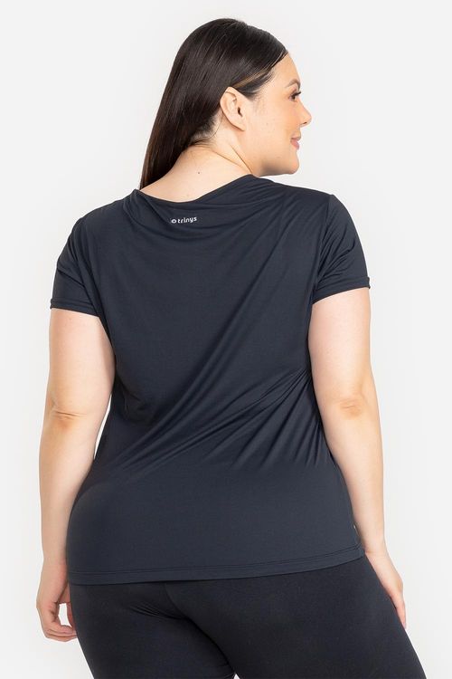 Blusa Eco Essential Plus Size - Preto