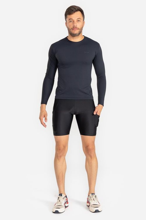 Bermuda de Aquecimento com Bolso Masculina VERÃO24 - Preto
