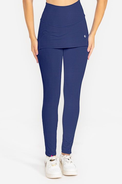 Calça Legging Com Saia Nakay - Marinho